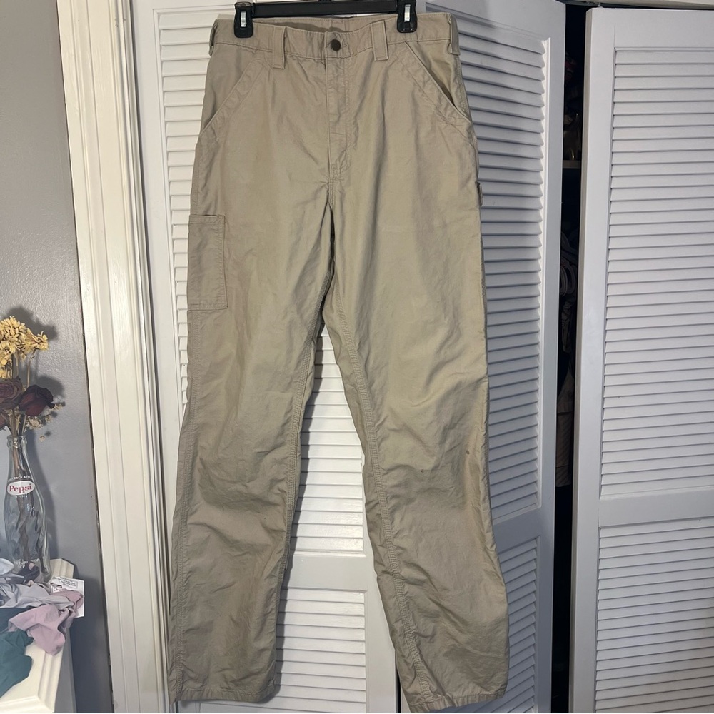 Carhartt Tan Chinos Durable Cotton Blend